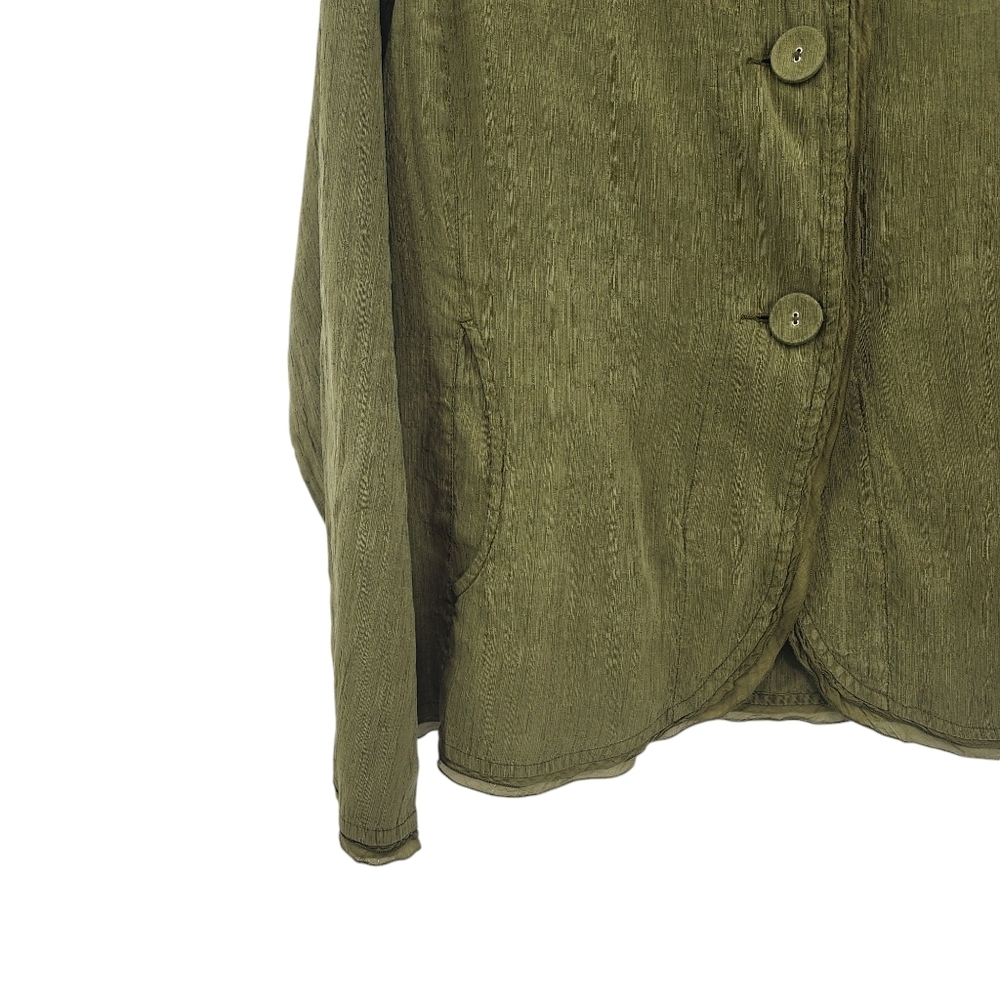 Kleen Women's Silk Linen Retro Button Front Jacket - M - Picture 6 of 10